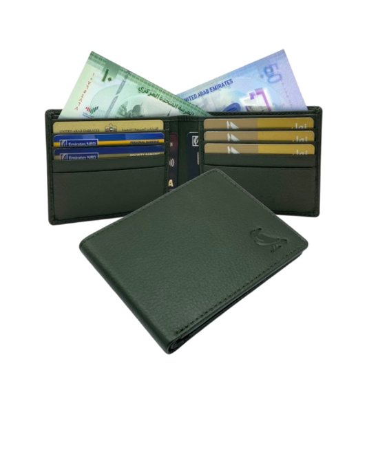VacaPelle 10-12 Card Billfold Genuine Leather Wallet # 4662