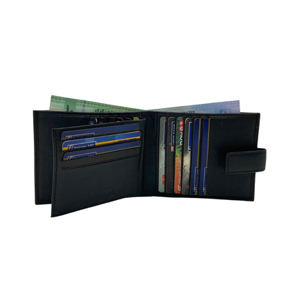 Mens Genuine Leather Mens wallet Leather Lined Bi fold Wallet For Men # 797AL