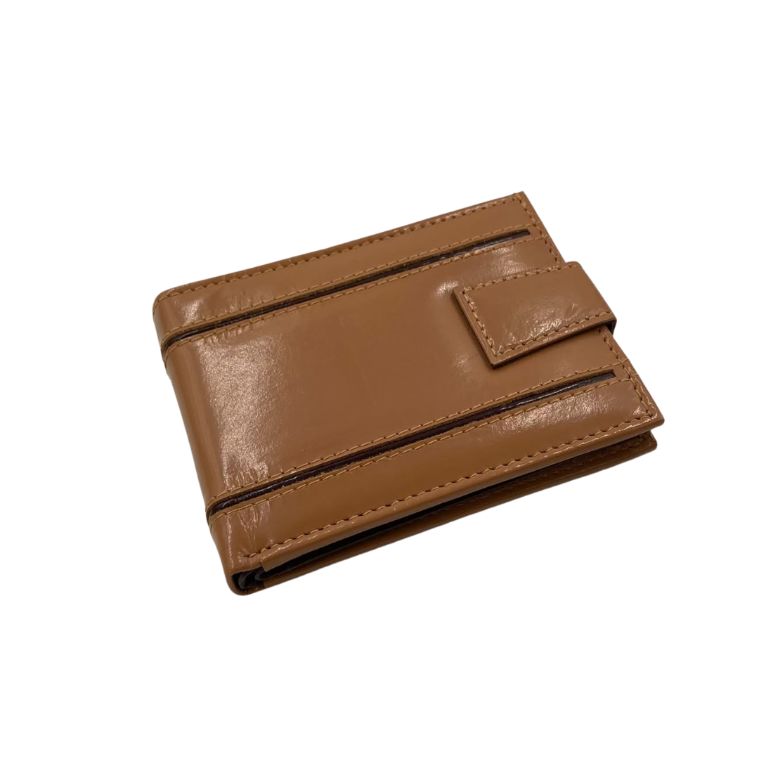 Classic Men's Waterproof Bifold Leather Wallet with Flip ID Window #1728L (D.L.)