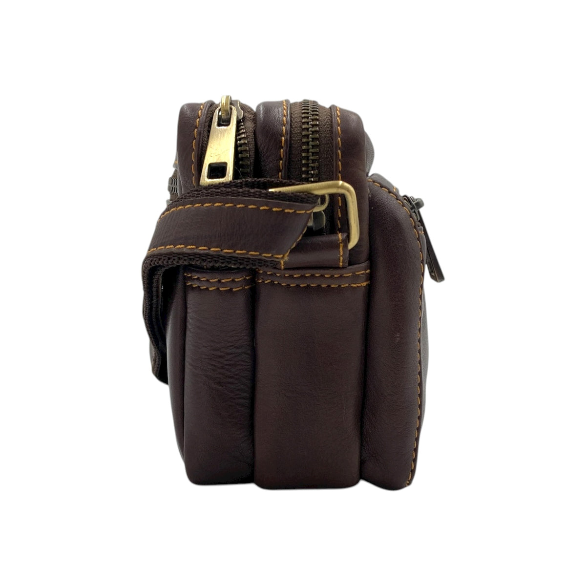 Hand Pouch, Wash Bag, Toiletry, Genuine Leather # 2040HN [STRAP]