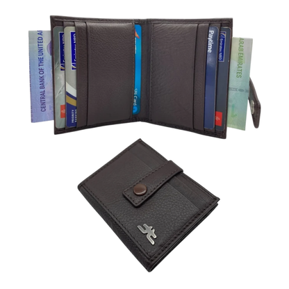 Card Case & Cash Wallet Compact Size 12 Card Space Plus Zip For Coins # 4029Z