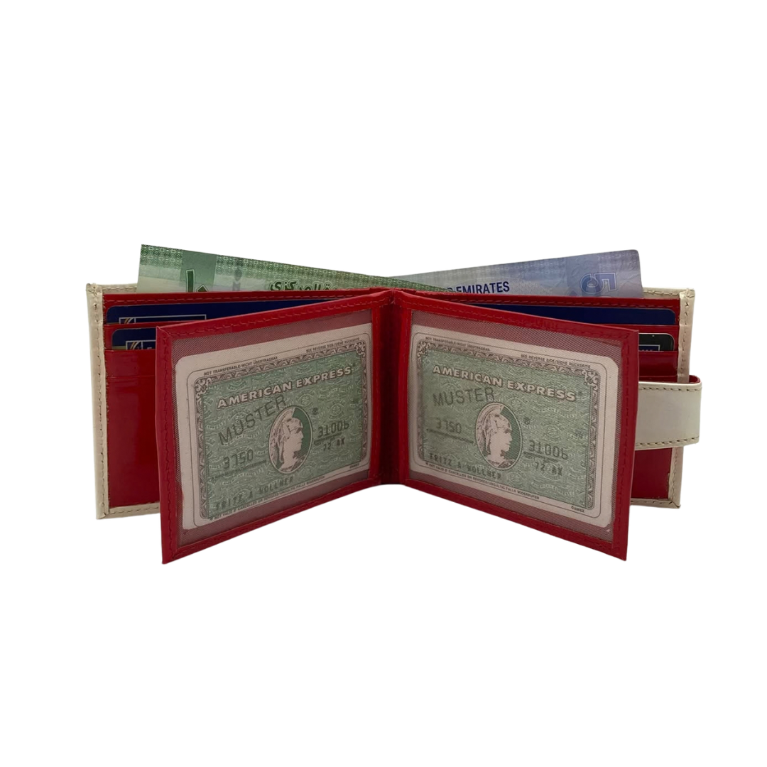 Classic Men's Waterproof Bifold Leather Wallet with Flip ID Window #892L
