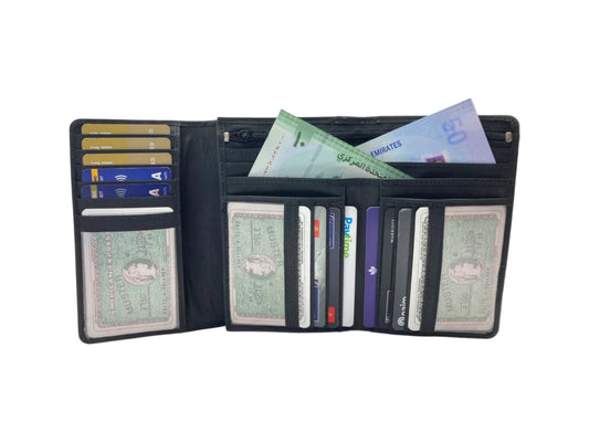 Women's Multi-Color TriFold Leather Wallet  # 1077