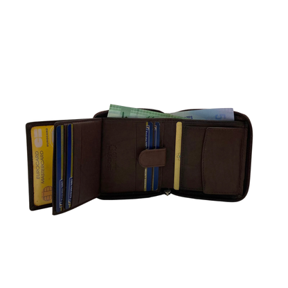 Fullzip leather mens Wallet #664CZ