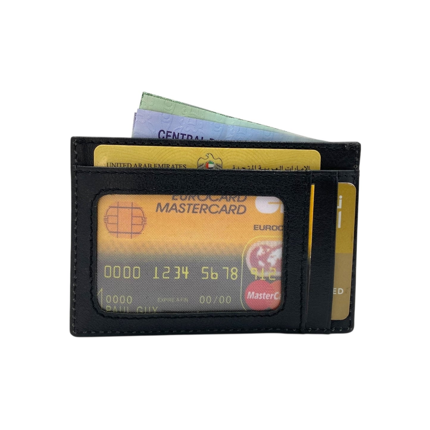 Super Slim Soft Genuine Leather Card Holder, Mini Credit Card Wallet # 1598N PHOTO