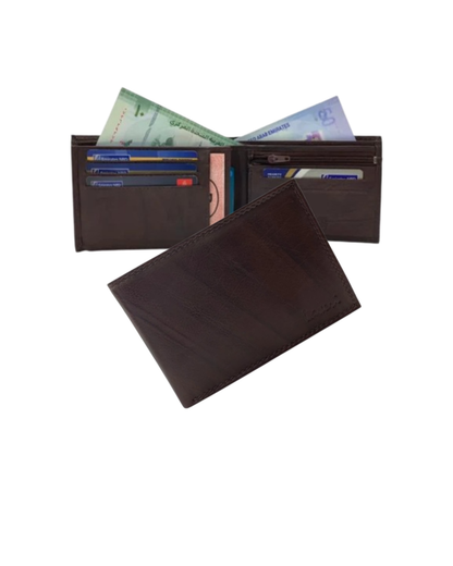 Smooth Leather Card & Coin Billfold Wallet # 1313Z