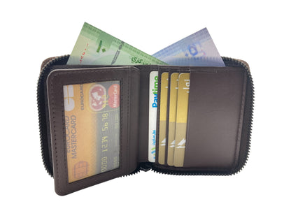 VIP Full Zip RFID Men's Wallet , Multiple Card & Compact Bifold Wallet # 4397Z