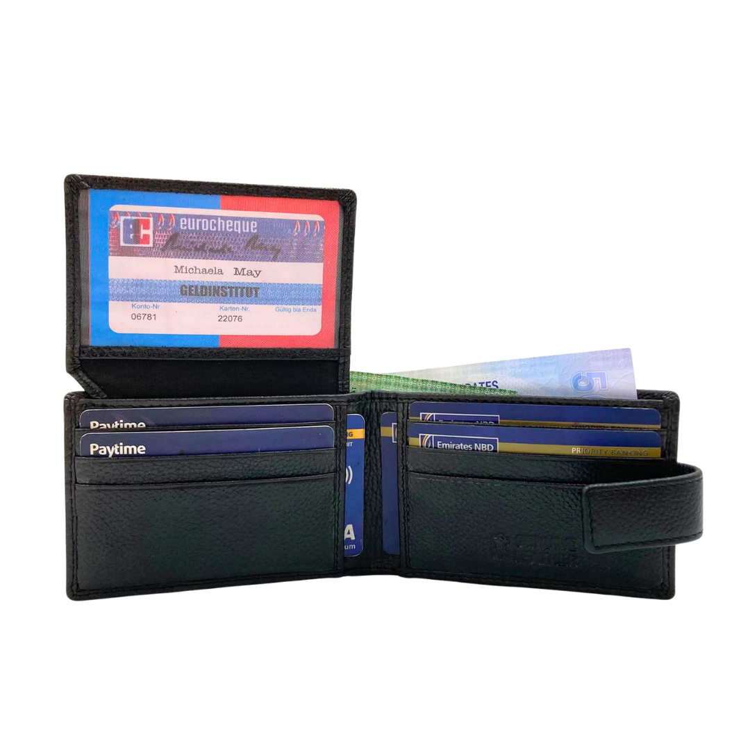 Pebble Texture 8 Card Billfold Wallet # 1020BL