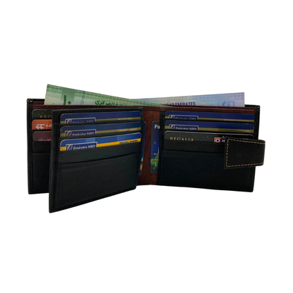 Antq, Smooth Leather Wallet With Inside Leather Lining # 1005L