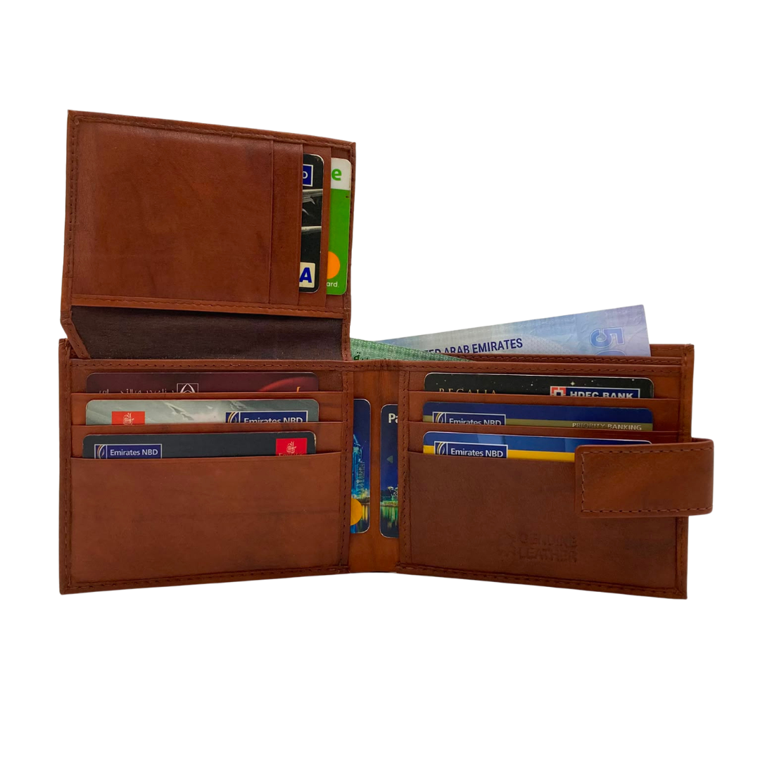 Antq, Smooth Leather Wallet With Inside Leather Lining # 1699L