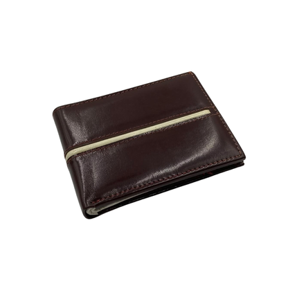 Classic Men's Waterproof Bifold Leather Wallet with Flip ID Window #1728