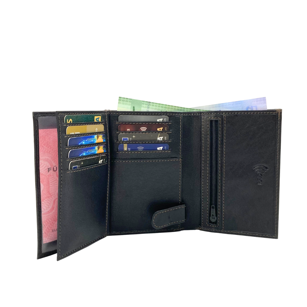 Shield Collection Bi-Fold RFID Wallet # 4102S