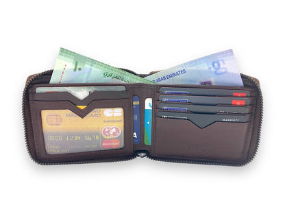 VIP Full Zip RFID Men's Wallet, Slim Men's Bifold Wallet # 1138Z