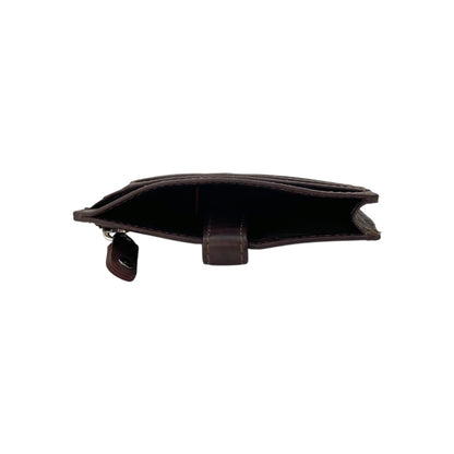 Slim Loop Lock Cards, Cash & Coins Holder Genuine Leather RFID # 4505NL