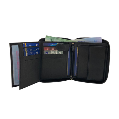 Fullzip leather mens Wallet #621CZ