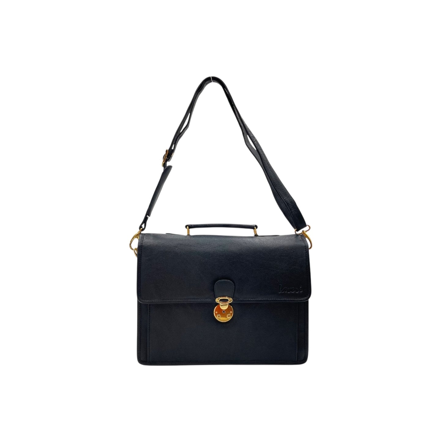Office Laptop & Document Leather Bag With Flap Lock # 2025A