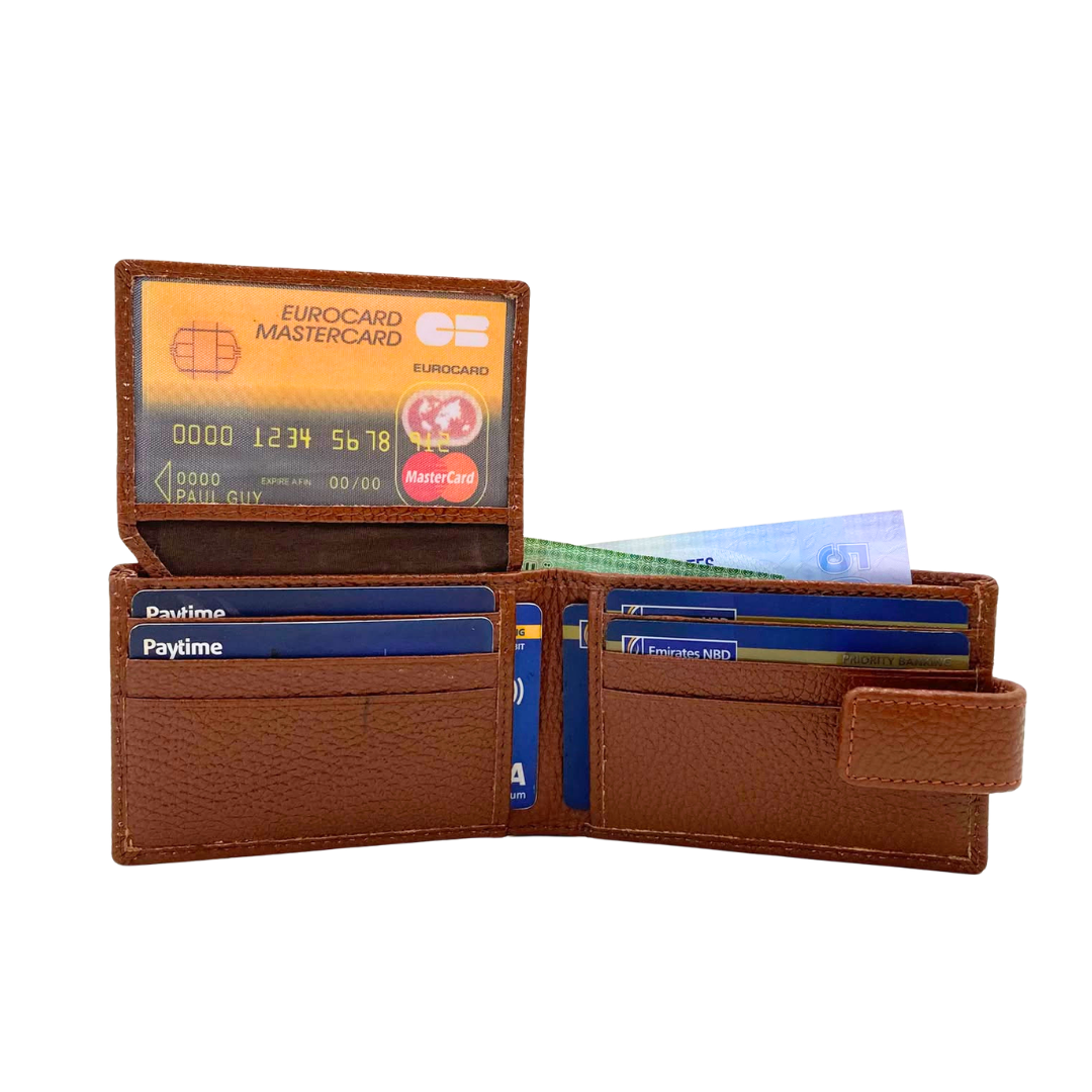 Pebble Texture 8 Card Billfold Wallet # 1020BL