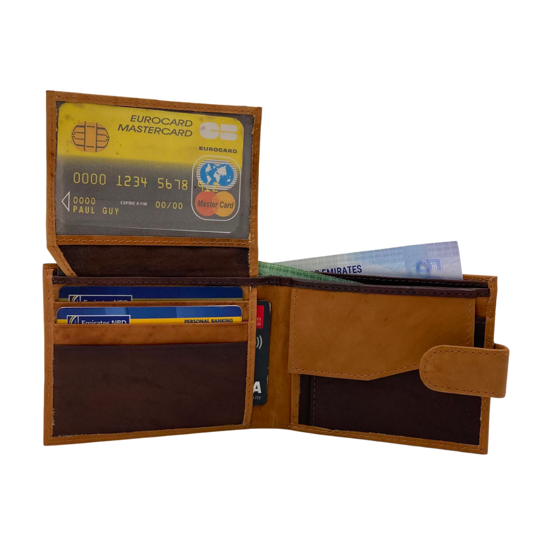 Antq, Smooth Leather Wallet With Inside Leather Lining # 1981CL
