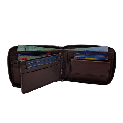 Fullzip leather mens Wallet #4094BZ