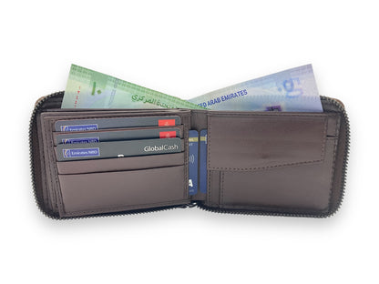 VIP Full Zip RFID Men's Wallet, Multiple Card & Coins Men's Bifold Wallet # 983CZ