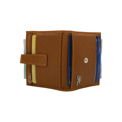 Card Case & Cash Wallet Compact Size 12 Card Space Plus Zip For Coins # 4029Z