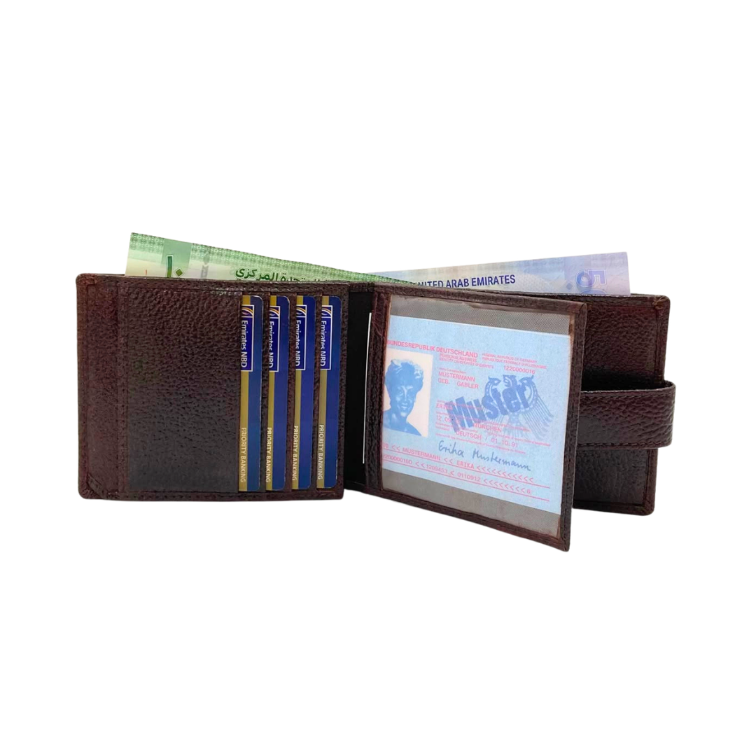 Pebble Texture 8 Card Billfold Wallet # 1888L