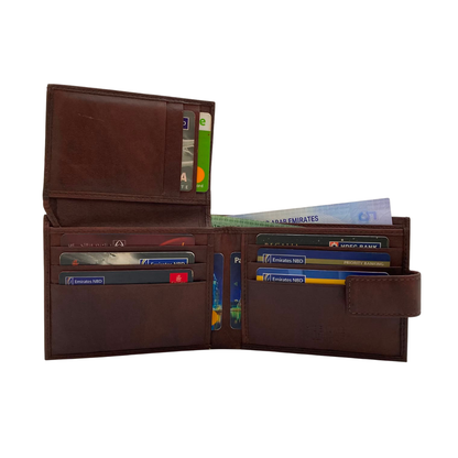 Antq, Smooth Leather Wallet With Inside Leather Lining # 1699L