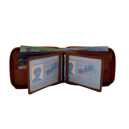 Fullzip leather mens Wallet #1406CZ