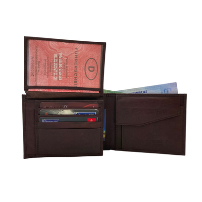 Antq, Smooth Leather Wallet With Inside Leather Lining # 1886C