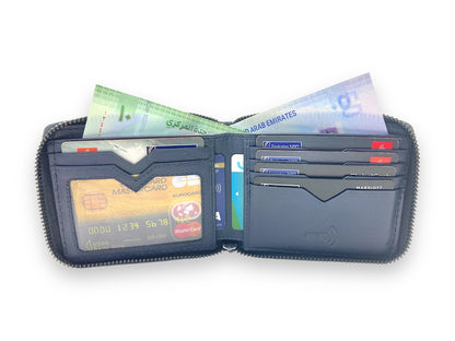 VIP Full Zip RFID Men's Wallet, Slim Men's Bifold Wallet # 1138Z