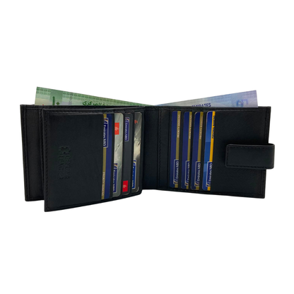 Antq, Smooth Leather Wallet With Inside Leather Lining # 1888L
