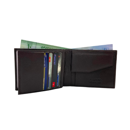 Antq, Smooth Leather Wallet With Inside Leather Lining # 1890C