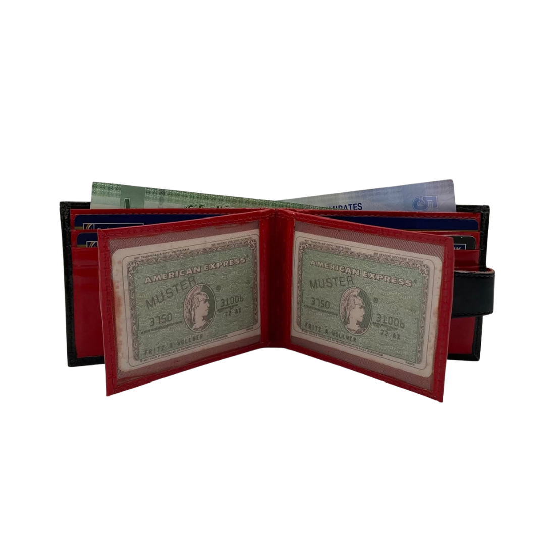 Classic Men's Waterproof Bifold Leather Wallet with Flip ID Window #892L