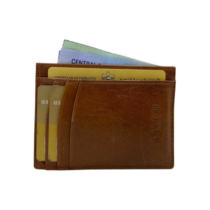 Super Slim Soft Genuine Leather Card Holder, Mini Credit Card Wallet # 1598N