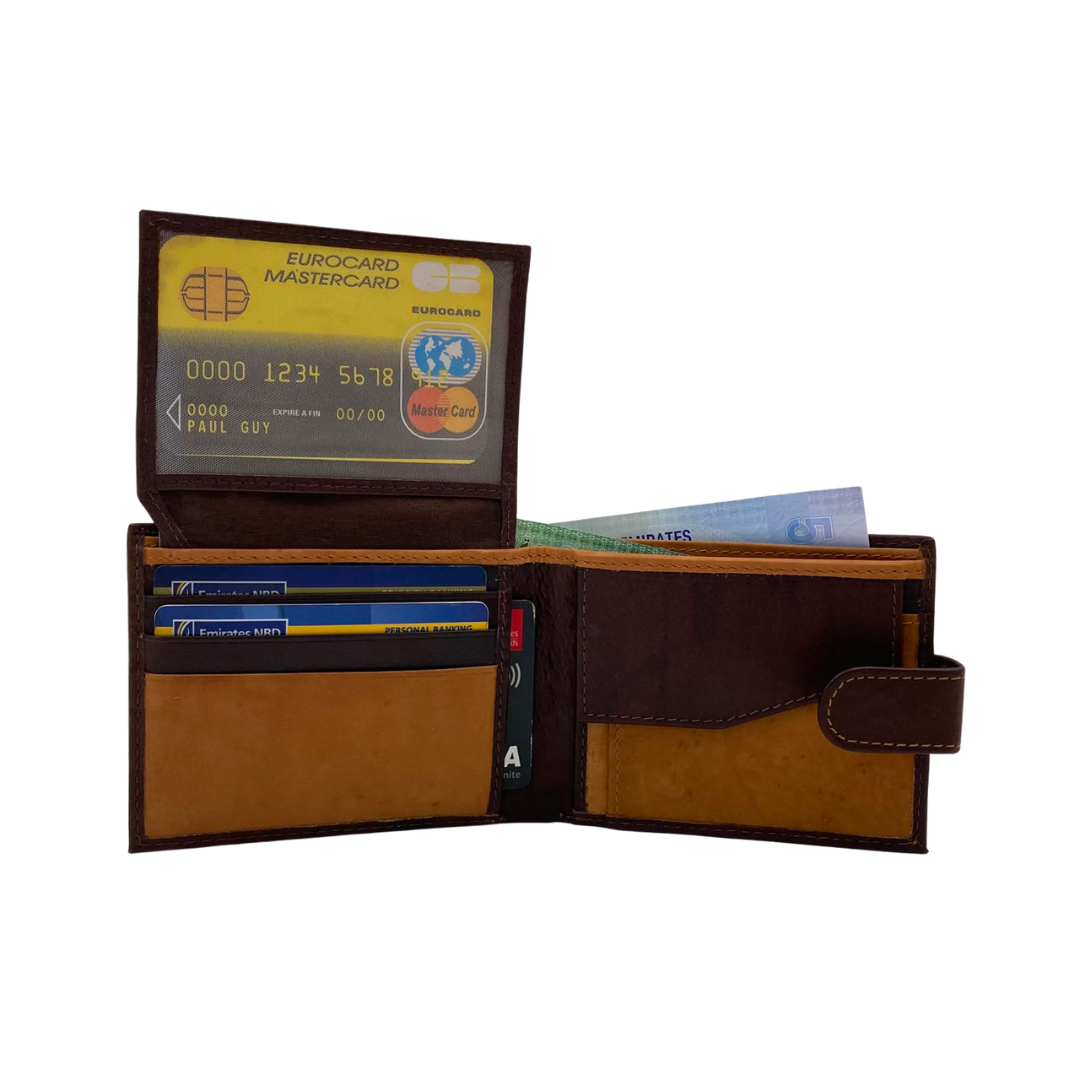Antq, Smooth Leather Wallet With Inside Leather Lining # 1981CL