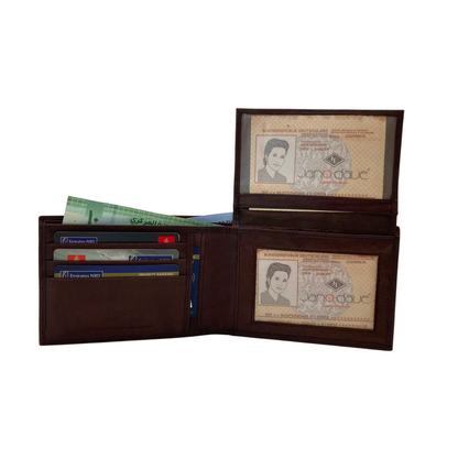 Antq, Smooth Leather Wallet With Inside Leather Lining # JD-1823