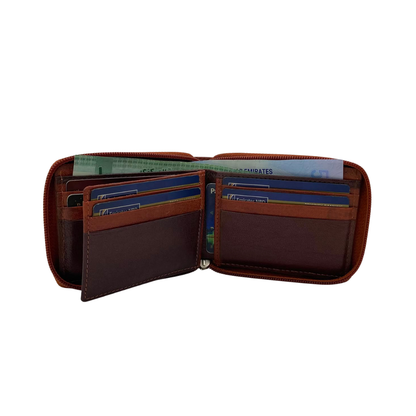Fullzip leather mens Wallet #1074Z