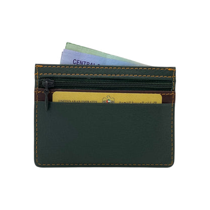 Super Slim Genuine Leather Card Holder With Zip # 685NZ