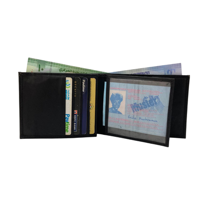 Antq, Smooth Leather Wallet With Inside Leather Lining # 1888