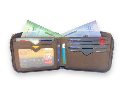 VIP Full Zip RFID Men's Wallet, Slim Men's Bifold Wallet # 1138Z