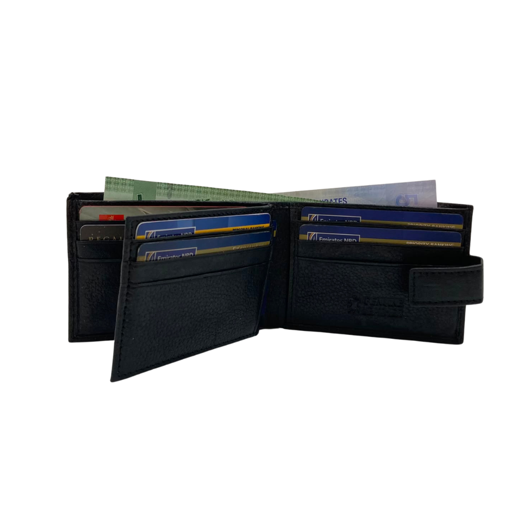 Mens Genuine Leather Mens wallet Leather Lined Bi fold Wallet For Men # 1074NL