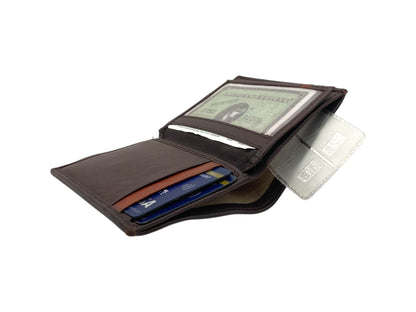 Small Bifold Cards Wallet # RFID 4018 Elastic