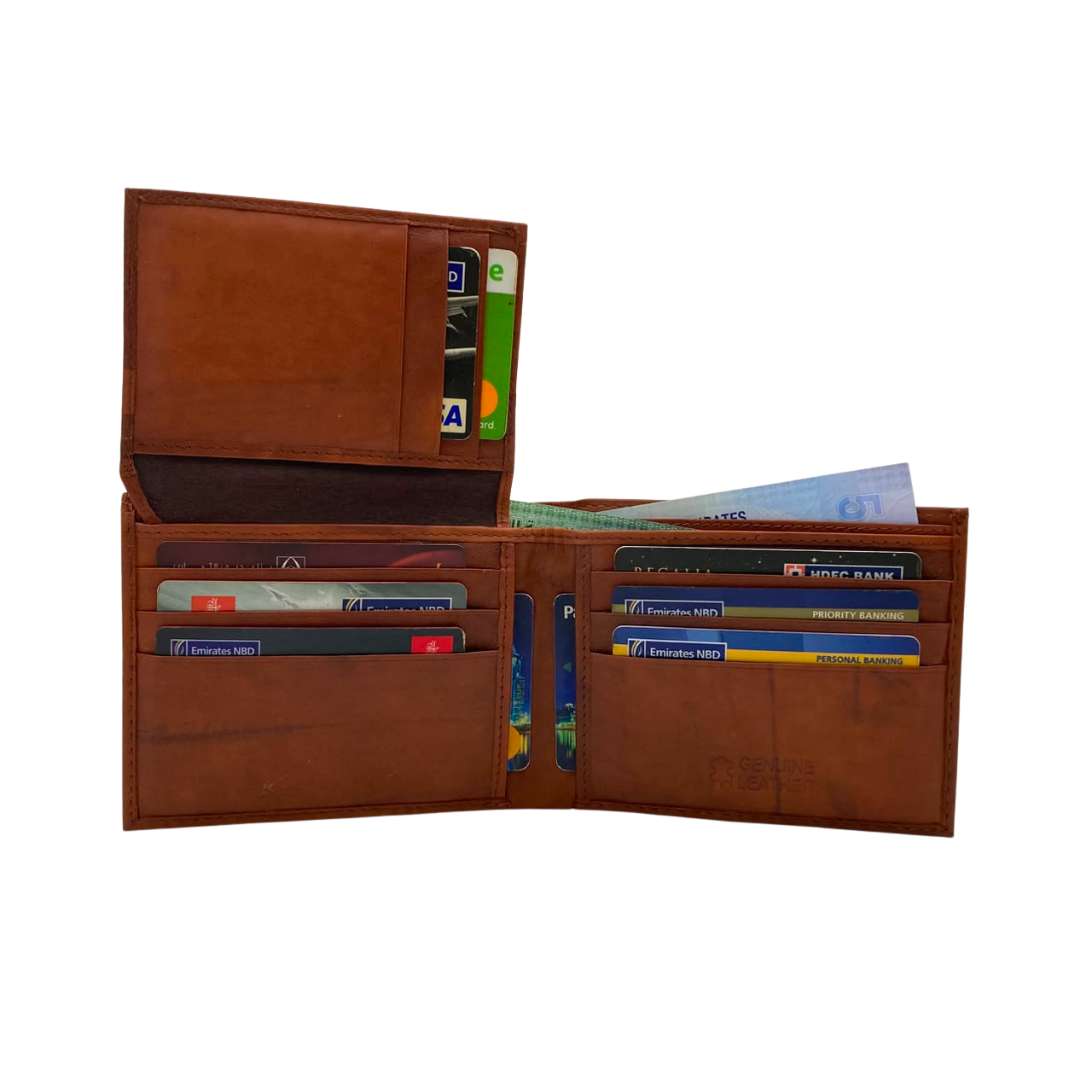 Antq, Smooth Leather Wallet With Inside Leather Lining  # 1699