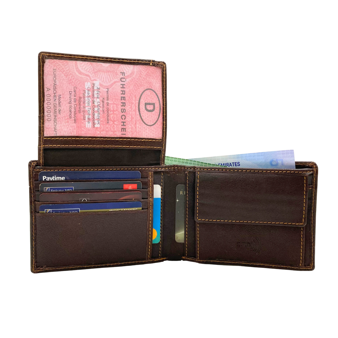 Shield Collection Bi-Fold RFID Wallet # 4562C