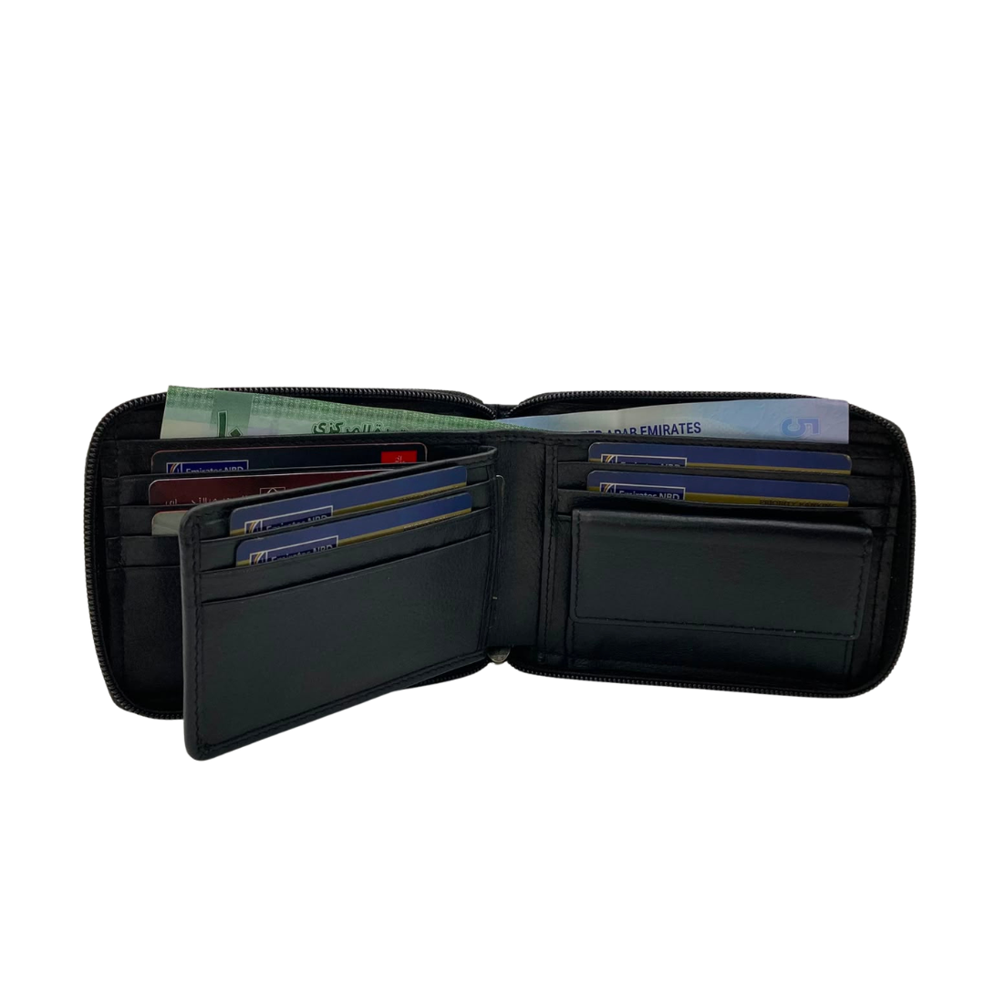 Fullzip leather mens Wallet #4094BZ
