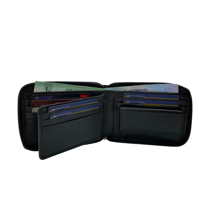 Fullzip leather mens Wallet #4094BZ