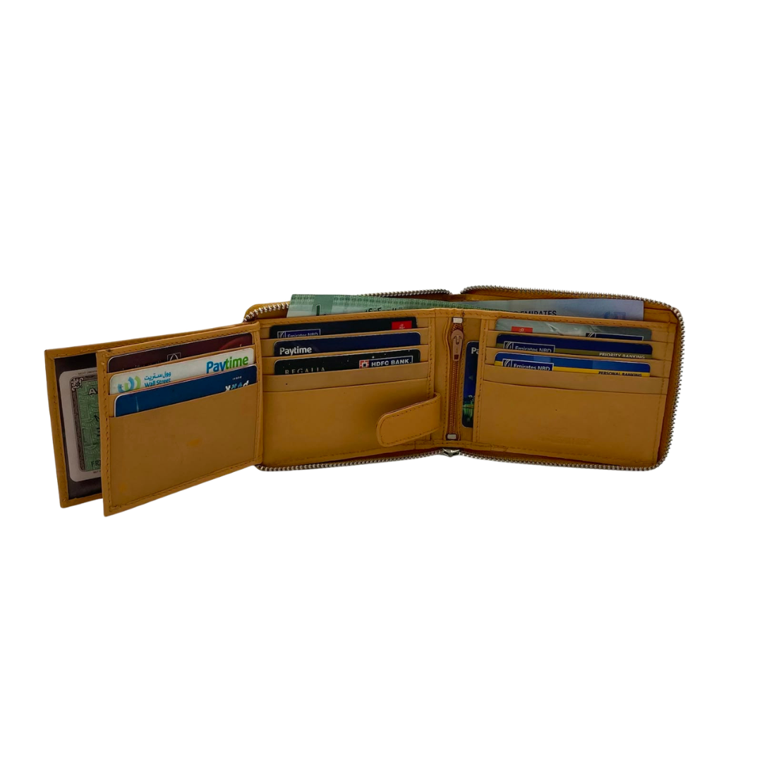 Fullzip leather mens Wallet #1013Z