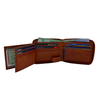 Fullzip leather mens Wallet #1426Z
