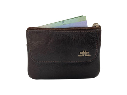 Slim Travel Top Zipper Cards, Cash, Coins & Key Wallet RFID # 1814