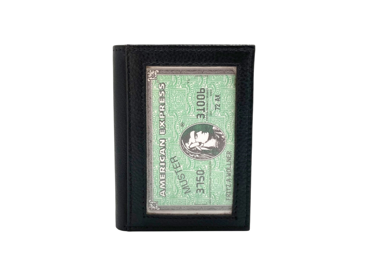Slim Photo-ID Bifold Snap Button Cards & Cash Wallet # RFID 1274AML